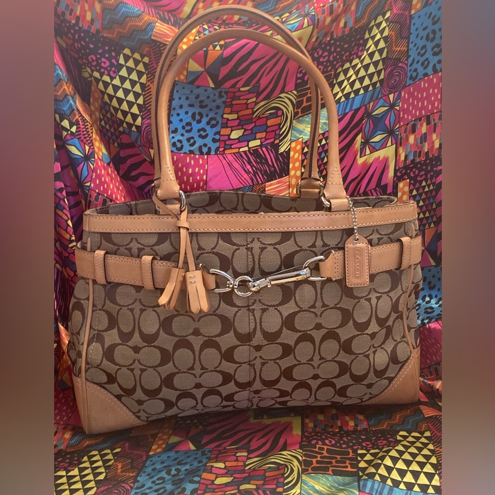 Coach Hampton Signature Carryall Tote